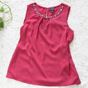 NWT Worthington Sleeveless Jeweled Blouse Business